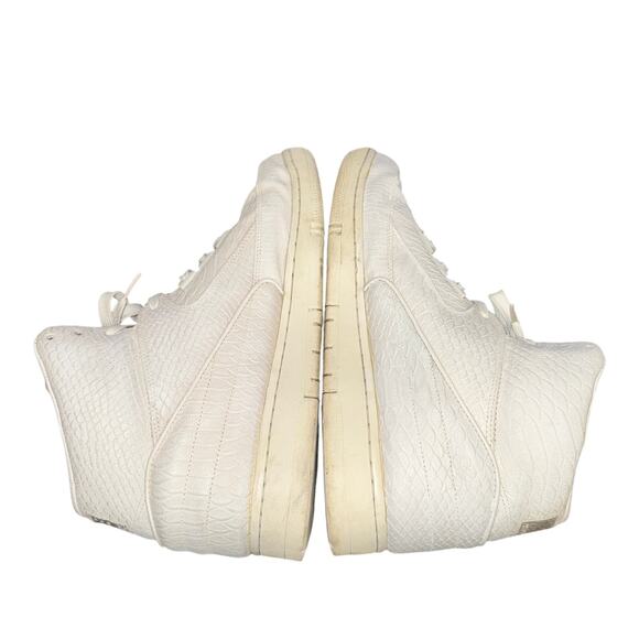 Nike Air Python High Top Sneakers Men's Sz 13 White Snake Embossed Leather Shoes - Picture 5 of 7